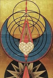 Sacred Heart Geometry artwork — spiritual symbolism in the work of Daniel Harner, PhD